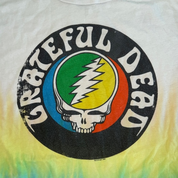 Chaser Grateful Dead Tie-Dye Tee - White, Yellow, Blue - Picture 3 of 8